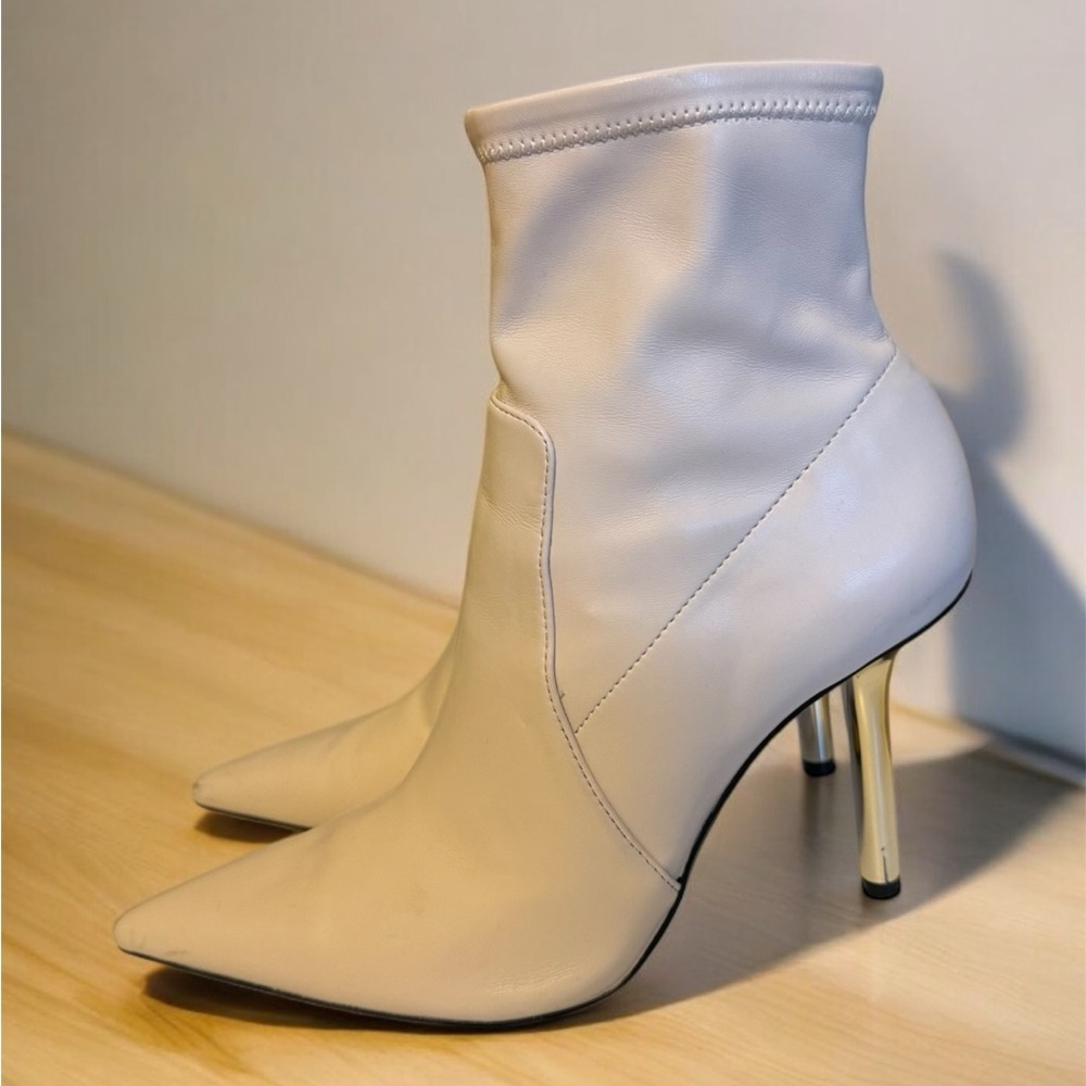 ZARA white boots